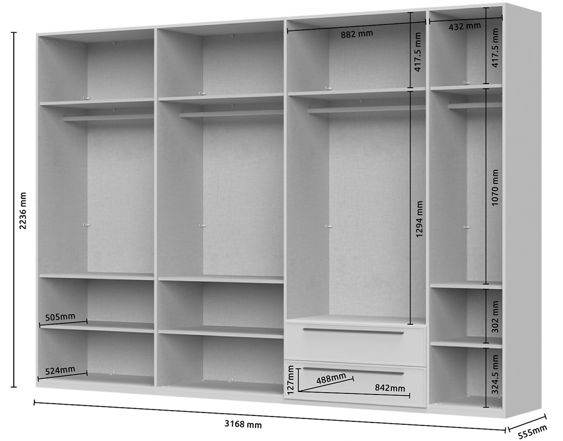 Sedemdverová šatníková skriňa so zásuvkami i baptiste - béžová.

 

Sedemdverová šatníková skriňa je opatrená plnými dvierkami.

 

Rozmery sedemdverovej šatníkovej skrine so zásuvkami I Baptiste sú 317x224x56cm (š, v, h).

 

Všetky produkty z kolekcie Baptiste nájdete nižšie v súvisiacich produktoch.