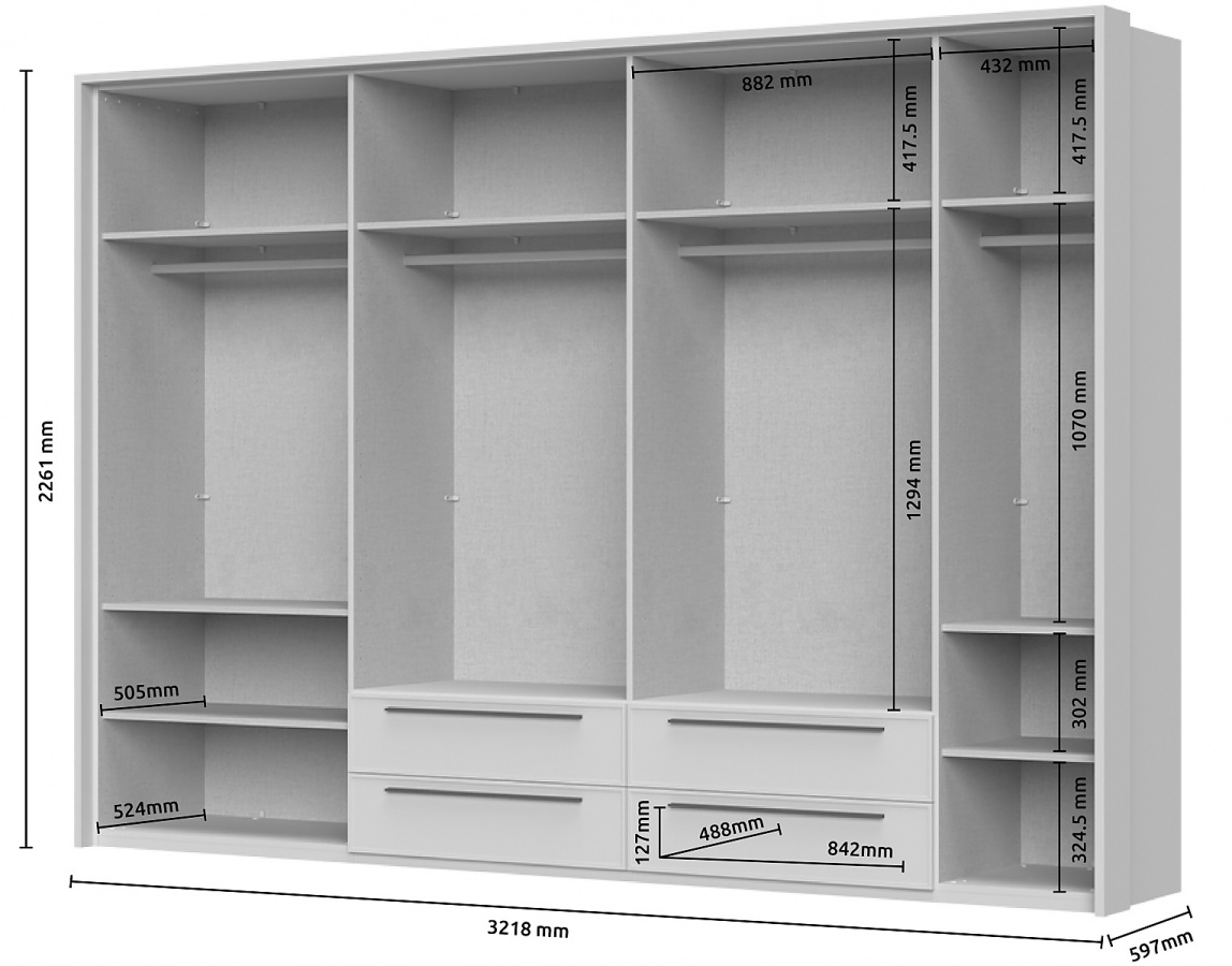 Sedemdverová šatníková skriňa so zásuvkami a rámom ii baptiste -.

 

Sedemdverová šatníková skriňa je opatrená plnými dvierkami.

 

Rozmery sedemdverovej šatníkovej skrine so zásuvkami a rámom II Baptiste sú 322x226x60cm (š, v, h).

 

Všetky produkty z kolekcie Baptiste nájdete nižšie v súvisiacich produktoch.