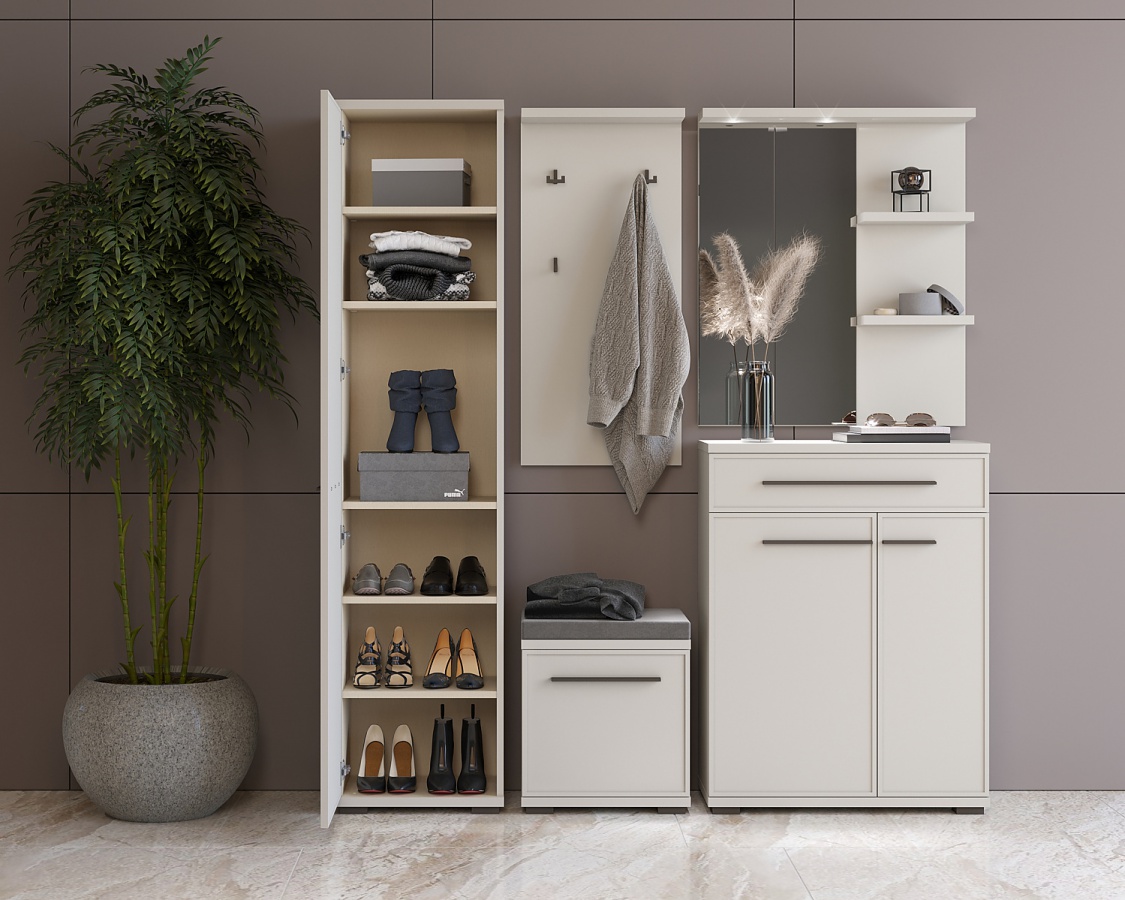 Predsieňové zrkadlo s poličkami a led osvetlením baptiste - béžová.

 

Nástenné zrkadlo môžete podľa ľubovôle zavesiť na akékoľvek miesto v predsieni.

 

Rozmery predsieňového zrkadla s poličkami a LED osvetlením Baptiste sú 76x89x17cm (š, v, h).

 

Všetky produkty z kolekcie Baptiste nájdete nižšie v súvisiacich produktoch.