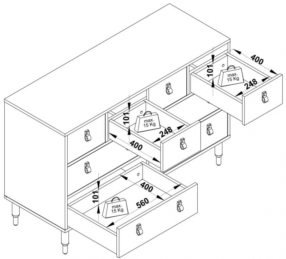 Široká komoda magnus - dub sofia/šedá.

 

Komoda na kovových nôžkach ponúka mnoho úložného priestoru ako na bielizeň, tak aj iné veci, ktoré si potrebujete uložiť.

 

Široká komoda Magnus je vyrobená z lamina 1.

 

Rozmery široké komody Magnus sú 127x84x47cm (š, v, h).

 

Všetky produkty z kolekcie Magnus nájdete nižšie v súvisiacich produktoch.