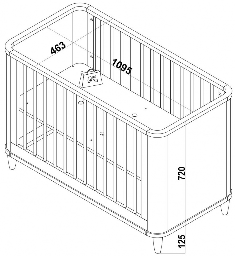 Postieľka 60x120 flamenco - ružová/biela.

 

 

Postieľka je vhodná pre dieťa do troch rokov, je vybavená pevným doskovým roštom prispievajúcim k nosnosti 40 kg a má ložnú plochu 60x120cm.

 

 

Rozmery postieľky 60x120 Flamenco sú 127x85x65cm (š, v, h).

 

 

Všetky produkty z kolekcie Flamenco a vhodné matrace nájdete nižšie v súvisiacom tovare.