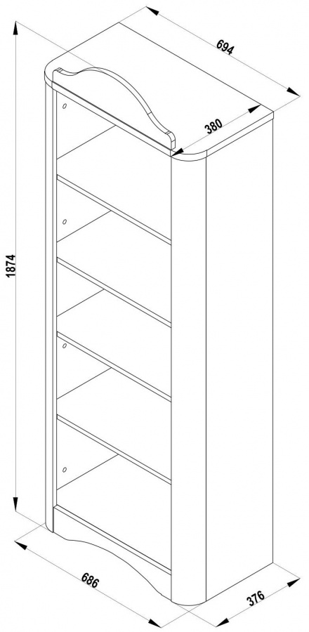 Knižnica celeste - biela.

 


Vysoká knižnica Celeste poskytuje priestor na knižky a hračky päťpolicovou štruktúrou.

 


Rozmery knižnice Celeste sú 70x190x38cm (š, v, h).

 


Všetky produkty z kolekcie Celeste nájdete nižšie v súvisiacom tovare.