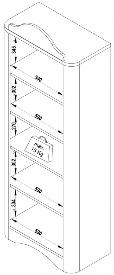 Knižnica celeste - biela.

 


Vysoká knižnica Celeste poskytuje priestor na knižky a hračky päťpolicovou štruktúrou.

 


Rozmery knižnice Celeste sú 70x190x38cm (š, v, h).

 


Všetky produkty z kolekcie Celeste nájdete nižšie v súvisiacom tovare.