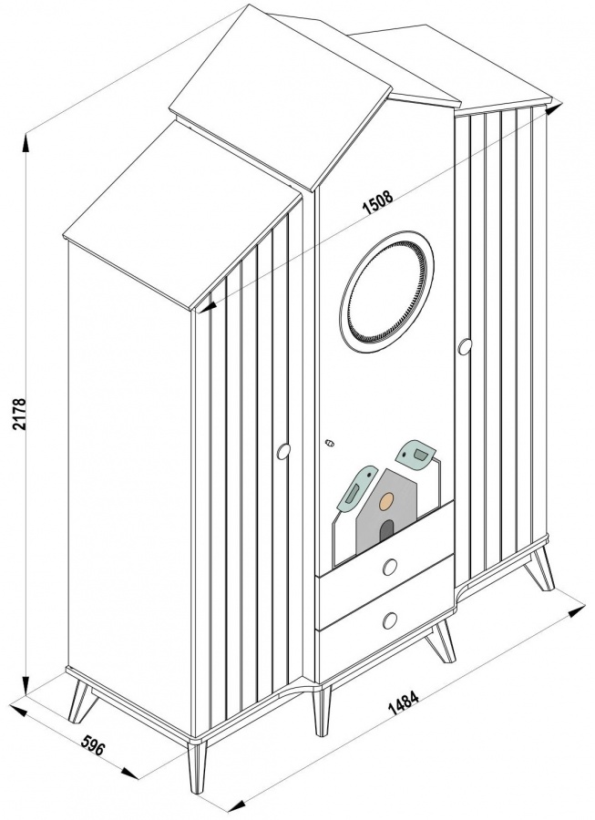3d šatníková skriňa tweety - biela/šedá.

 

Trojdverová šatníková skriňa Tweety vyniká pestrým dizajnom obohateným o potlač vtákov.

 

Rozmery 3D šatníkovej skrine Tweety sú 151x218x60cm (š, v, h).

 

Všetky produkty z kolekcie Tweety nájdete nižšie v súvisiacich produktoch.