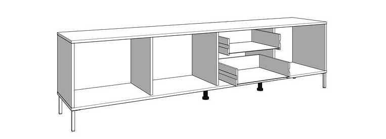 Tv stolík 208 nautille - dub/čierna.

 

Rozmery TV stolíka Nautile 208x54,5x40cm (š, v, h).

 

Všetky produkty z kolekcie Nautille nájdete nižšie v súvisiacich.
