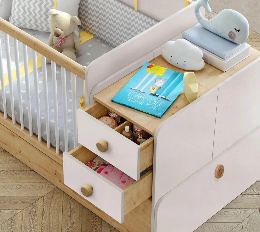 Detská rastúca postieľka ellie - biela/dub svetlý.

 

A to všetko si zvolíte až počas montáže!

 

Postieľka má pohyblivú bočnicu (teleskopické priečky), ktoré sa pri manipulácii zasúvajú do seba.

 

Postieľka Ellie je vyrobená z kvalitného lamina s hrúbkou 8 a 16mm, ktoré poteší dobrou mechanickou odolnosťou a jednoduchou údržbou.

 

 Súčasťou postieľky nie je matrac.

 

 

Rozmery detskej rastúcej postieľky Ellie 163,5x88x79,5cm (š, v, h).

 

 

Všetok nábytok patriaci do kolekcie Ellie nájdete nižšie v súvisiacich produktoch.