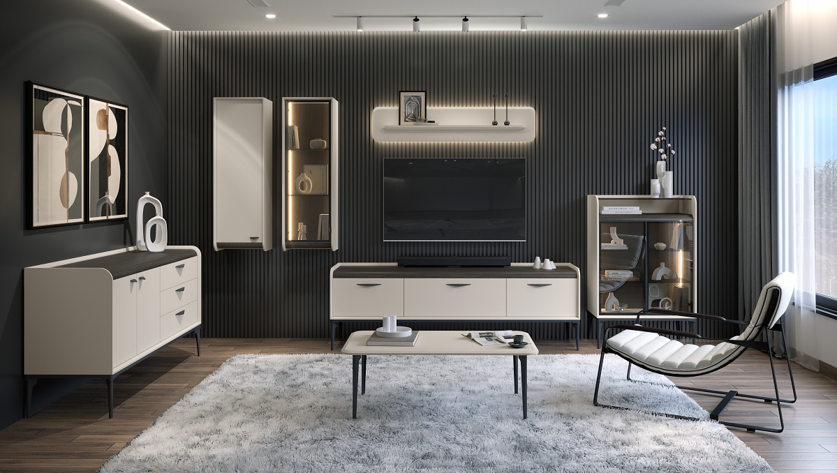 Závesná presklená vitrína jenna - béžov.melinga šedá.

Každý detail tejto závesnej vitríny bol starostlivo premyslený tak, aby spĺňal tie najvyššie nároky na estetiku aj praktickosť.


	Luxusný vzhľad: Béžová farba v kombinácii s dekorom melinga šedá dodáva vitríne nadčasový dizajn, ktorý sa hodí do každého interiéru – či už je moderný, rustikálny alebo škandinávsky.


 


	Tiché zatváranie: Vďaka pántom s mäkkým zatváraním už žiadne búchanie dverí.


 


	Kvalitné materiály: Vyrobené z odolného lamina a MDF dosiek, ktoré zaisťujú dlhú životnosť.


 


	Jednoduchá údržba: Povrch vitríny je ľahko umývateľný, čo znamená, že bude vyzerať ako nový aj po rokoch používania.


 


Rozmery závesnej vitríny Jenna sú 42x128x33cm (š, v, h).

 

 

Všetok nábytok patriaci do kolekcie Jenna nájdete nižšie v súvisiacich p