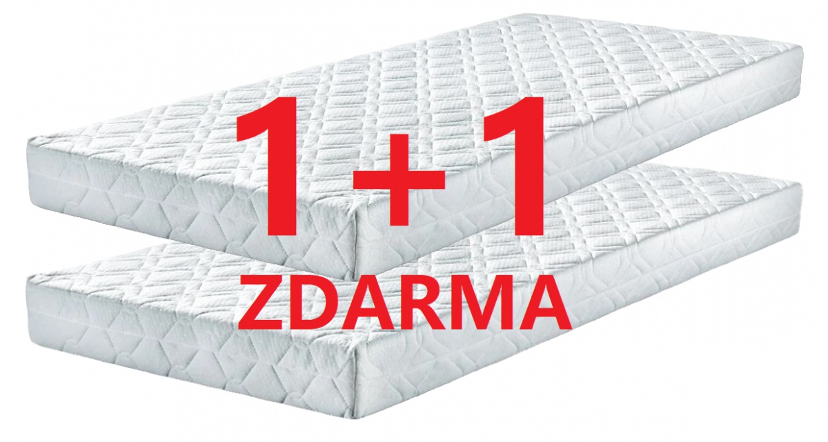 Matrac 1 + 1 zdarma alena - pur pena - 85 x 185 cm.

 

Charakteristika matraca Alena:


	Penový matrac so strednou tvrdosťou H2, polohovateľný
	Výška jadra matraca 10cm
	Výška vrátane poťahu cca 10 cm, hmotnosť 10 Kg
	Nosnosť 100 Kg
	Doporučené uloženie na pevný alebo lamelový rošt-min.18 lamiel
	Vhodné pre alergikov
	Matrac možno zakúpiť v niekoľkých rôznych rozmeroch
	Poťah je opatrený zipsom, je snímateľný a prateľný do 60 ° C
	Vynikajúce ortopedické a hygienické vlastnosti



Pri výbere matraca zakliknite požadovaný rozmer.

 

U matracov širších 160cm, a tiež matracov všetkých atypických rozmerov, sme nútení požadovať od zákazníka zálohu vo výške 20% z ceny. O výške zálohy Vás budeme kontaktovať e-mailom po uskutočnení objednávky maximálne do dvoch pracovných dní.