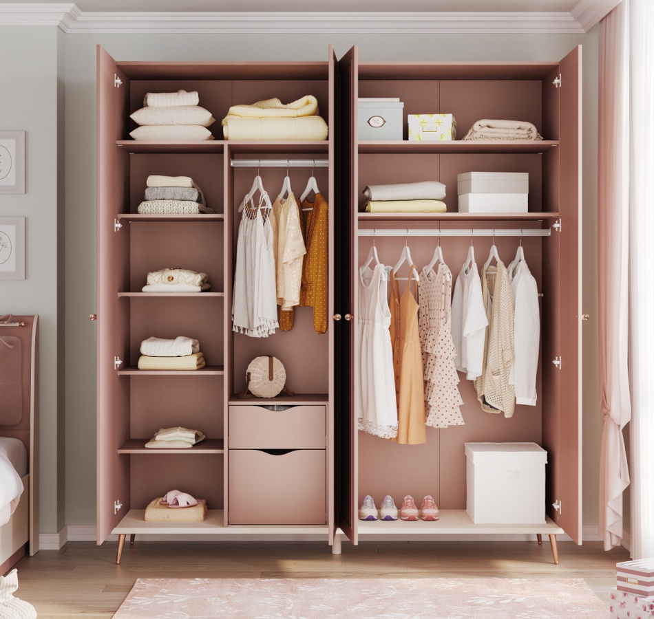 Štvordverová šatníková skriňa so zrkadlom beauty - ružová, béžová.

 

Minimalistický dizajn štvordverovej šatníkovej skrine sa snúbi s nadčasovým vzhľadom, a dodáva tak celej izbe sofistikovaný nádych.

 

Rozmery štvordverovej šatníkovej skrine Beauty sú 200x223x58cm (š, v, h).

 

Všetky produkty z kolekcie Beauty nájdete nižšie v súvisiacich produktoch.