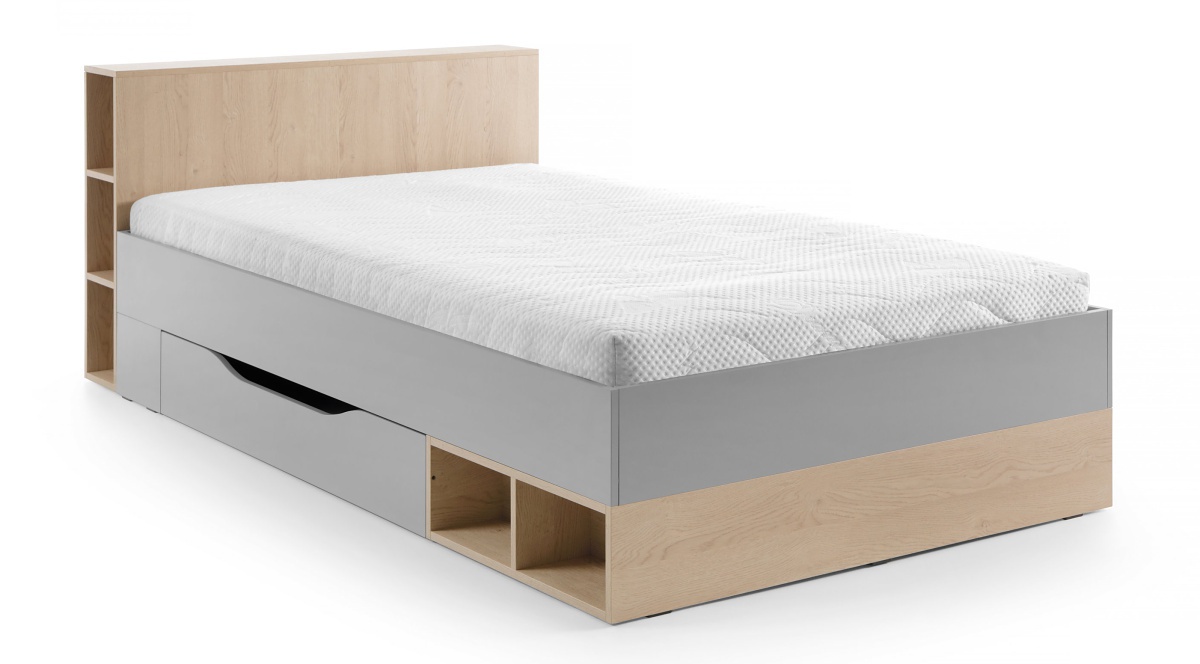 Študentská posteľ s úložným priestorom baxter - šedá, dub biscuit.

 Elegantný, moderný a nadčasový design – farba šedá v kombinácii s krásnym odtieňom duba biscuit, ktorá dokonale ladí s akýmkoľvek interiérom a vytvára príjemnú atmosféru.

Kvalitná laminová doska o hrúbke 16 mm, ktorá je pevná, odolná a ľahko sa čistí.

Praktické úložné riešenie - tajomstvom našej postele je geniálne navrhnutý úložný priestor.

Doskový rošt s otvormi umožňuje perfektnú cirkuláciu vzduchu a vytvára ideálne prostredie pre zdravý a pohodlný spánok.

Posteľ dodávame bez matraca a je nutné ho dokúpiť, v prípade doskového roštu odporúčame zvoliť matrac pružinový, latexový či penový s lepším odvetrávaním.

Rozmer posteľnej plohy je 120x200cm

 

 

 

Rozmery študentskej postele sú 124x80x224cm (š, v, h).

 

 

 

Všetok nábytok patriaci do kolekcie Baxter nájdete nižšie v súvisiacich produktoch.