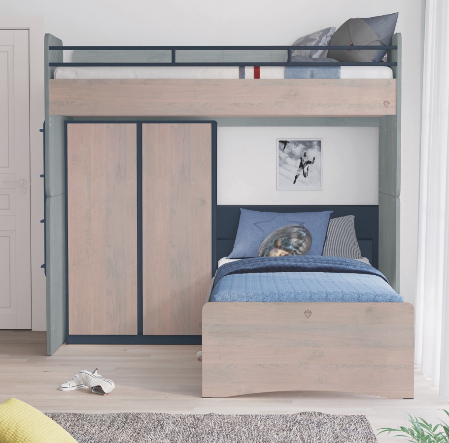 Posteľ ii 90x200cm lincoln modular - dub, dub modrá.

 

Posteľ Modular ponúka chytré riešenie spania aj pre menšie priestory.

 

Rozmery postele II 90x200 Modular sú 95x96x208cm (š, v, h).

 

Kolekcia Modular vychádza z pôvodnej kolekcie Lincoln, ich dekory a farby sú zhodné, a tak je možné detskú izbu doplniť kúskami nábytku z týchto pôvodných kolekcií.