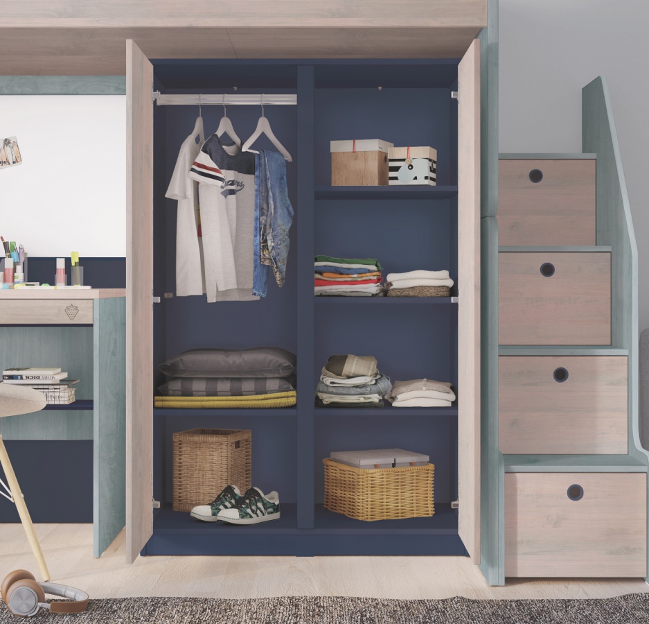 Šatníková skriňa lincoln modular - dub, dub tmavo modrá.

 

Šatníková skriňa Modular ponúka chytré riešenie pre menšie priestory.

 

Rozmery šatníkovej skrine Modular sú 96x140x52cm (š, v, h).

 

Kolekcia Modular vychádza z pôvodnej kolekcie Lincoln, ich dekory a farby sú zhodné, a tak je možné detskú izbu doplniť kúskami nábytku z týchto pôvodných kolekcií.