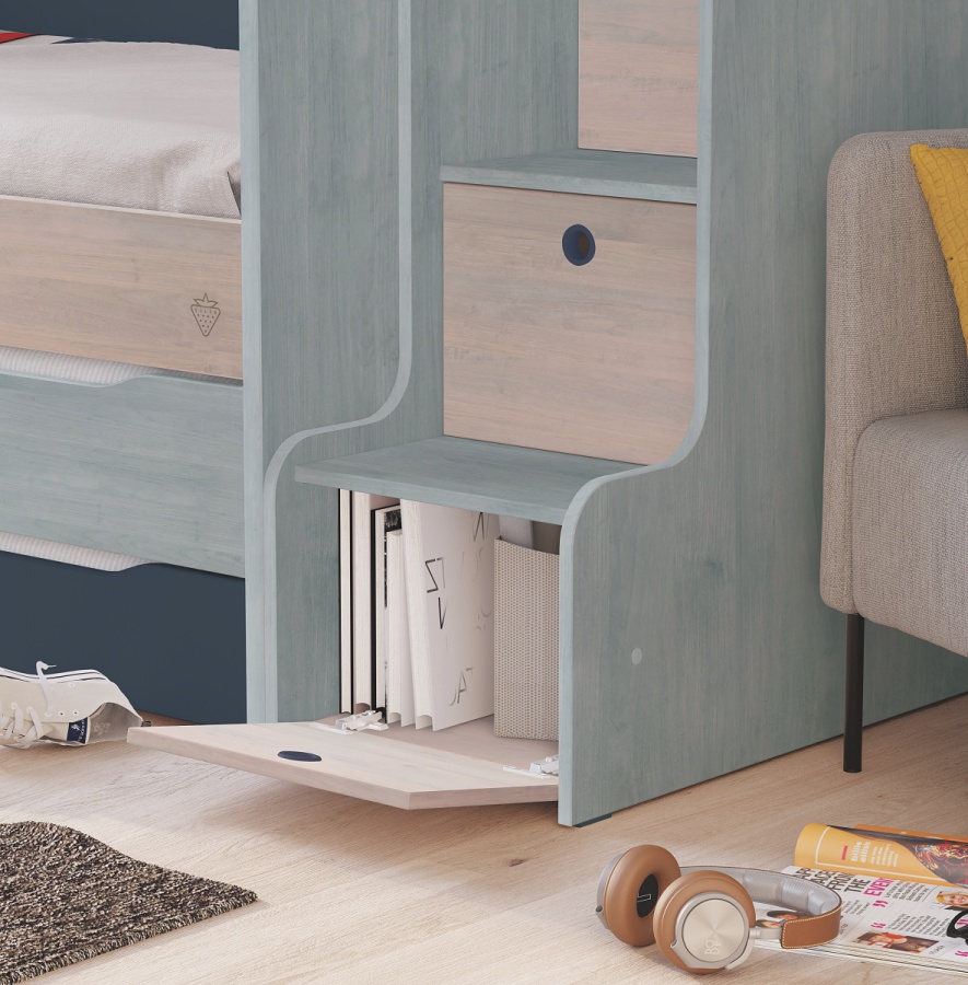 Poschodová posteľ s prístelkou a schodíkmi lincoln modular - dub, dub.

 

Poschodová posteľ Modular ponúka inteligentné riešenie spania aj pre menšie priestory.

 

Rozmery poschodovej postele s prístelkou, úložným priestorom a schodíkmi Modular sú 247x180x95cm (š, v, h).

 

Kolekcia Modular vychádza z pôvodnej kolekcie Lincoln, ich dekory a farby sú zhodné, a tak je možné detskú izbu doplniť kúskami nábytku z týchto pôvodných kolekcií.