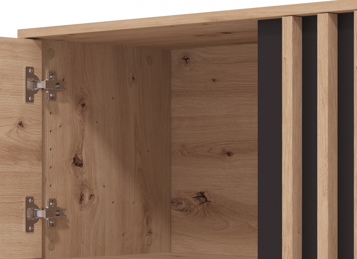 Tv stolík 157 luisa - dub, čierna.

 

TV stolík ponúka praktické riešenie na uloženie vašej elektroniky a ďalších nevyhnutností.

 

Horná plocha stolíka je dostatočne priestranná, aby uniesla televízory rôznych veľkostí, a zároveň poskytuje priestor pre dekoratívne predmety, ako sú vázy, rámčeky na fotografie alebo knihy.

 

Jeho univerzálny dizajn sa hodí k rôznym typom interiérov, či už preferujete moderný, škandinávsky alebo industriálny štýl.

 

 

Rozmery TV stolíka Luisa sú 131,5x 52x40cm (š, v, h).

 

 

Všetky produkty z kolekcie Luisa nájdete nižšie v súvisiacom tovare