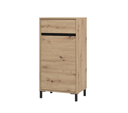 Predsieňová zostava april - dub, čierna.

 

Predsieňová skriňa, ktorá sa pýši prírodným vzhľadom vďaka dekoru duba.

 

Vešiakový panel, ktorý je vyrobený z kvalitnej drevotriesky s hrúbkou 16 mm.

 

Predsieňová komoda v dekore dubového dreva s čiernymi detailmi je ideálnym riešením pre moderný a štýlový vstup do vášho domova.

 

Botník s čalúnením je vyrobený z kvalitnej drevotriesky s hrúbkou 16 mm a jeho povrch z lamina je známy svojou odolnosťou proti poškriabaniu a jednoduchou údržbou.

 

Nástenné zrkadlo je ideálnym doplnkom pre každú modernú domácnosť.

 

 

 

Rozmery:


	Predsieňové skrine April sú 54,5 x205,5x40cm (š, v, h).
	Predsieňové komody April sú 63x115x19,5cm (š, v, h).
	Predsieňové komody April sú 54,5 x109,5x40cm (š, v, h).
	Botníka s čalúnením April sú 80x57x40cm (š, v, h).
	Nástenného zrkadla April sú 51x83x2cm (š, v, h).


 


Všetky produkty z kolekcie April nájdete nižšie v súvisiacom tovare.