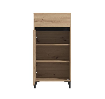 Predsieňová zostava april - dub, čierna.

 

Predsieňová skriňa, ktorá sa pýši prírodným vzhľadom vďaka dekoru duba.

 

Vešiakový panel, ktorý je vyrobený z kvalitnej drevotriesky s hrúbkou 16 mm.

 

Predsieňová komoda v dekore dubového dreva s čiernymi detailmi je ideálnym riešením pre moderný a štýlový vstup do vášho domova.

 

Botník s čalúnením je vyrobený z kvalitnej drevotriesky s hrúbkou 16 mm a jeho povrch z lamina je známy svojou odolnosťou proti poškriabaniu a jednoduchou údržbou.

 

Nástenné zrkadlo je ideálnym doplnkom pre každú modernú domácnosť.

 

 

 

Rozmery:


	Predsieňové skrine April sú 54,5 x205,5x40cm (š, v, h).
	Predsieňové komody April sú 63x115x19,5cm (š, v, h).
	Predsieňové komody April sú 54,5 x109,5x40cm (š, v, h).
	Botníka s čalúnením April sú 80x57x40cm (š, v, h).
	Nástenného zrkadla April sú 51x83x2cm (š, v, h).


 


Všetky produkty z kolekcie April nájdete nižšie v súvisiacom tovare.