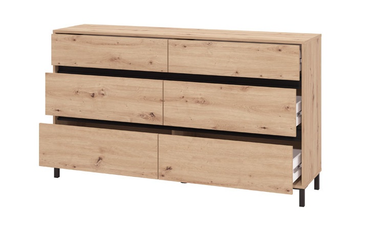 Zásuvková komoda marianne - dub.

Pozostáva zo šiestich priestranných zásuviek, ktoré ponúkajú dostatok miesta na uloženie všetkého, čo potrebujete mať po ruke, ale pritom diskrétne uschované.

Konštrukcia komody je vyrobená z kvalitných materiálov, ktoré zaisťujú jej dlhú životnosť a odolnosť.

Vďaka svojmu premyslenému dizajnu a kvalitnému spracovaniu je komoda nielen praktickým, ale aj štýlovým doplnkom vášho interiéru.

 

 

Rozmery zásuvkovej komody Marianne sú 90x157x40cm (š, v, h).

 

 

Všetky produkty z kolekcie Marianne nájdete nižšie v súvisiacom tovare.