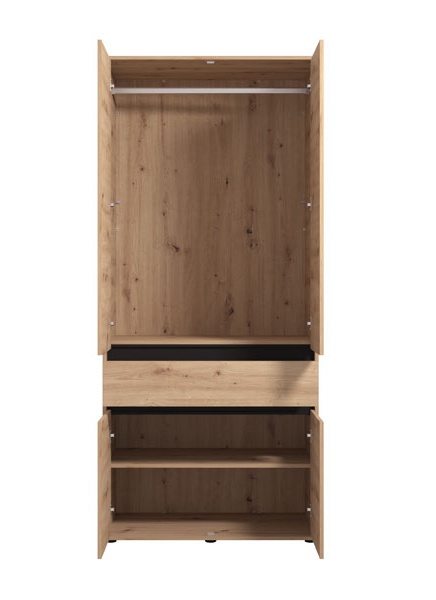 Šatníková skriňa 90 elmer - dub.

Spodná časť skrine obsahuje dve uzavreté časti, ktoré ponúkajú ďalší úložný priestor pre väčšie predmety alebo sezónne oblečenie, ktoré nie je momentálne v užívaní.

Šatníková skriňa je vyrobená z kvalitných materiálov, ktoré zaisťujú jej dlhú životnosť a odolnosť.

 

 

Rozmery šatníkovej skrine Elmer sú 93x210,5x54cm (š, v, h).

 

 

Všetky produkty z kolekcie Elmer nájdete nižšie v súvisiacom tovare.