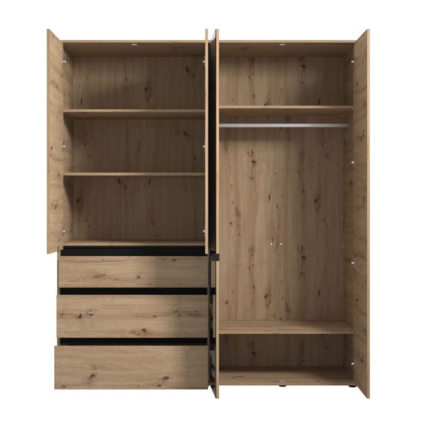 Šatníková skriňa 180 ii elmer - dub.

Spodná časť skrine obsahuje 3 zásuvky, ktoré sú ideálne na uloženie drobnejších predmetov, ako sú doplnky, spodná bielizeň alebo iné osobné veci.

Šatníková skriňa je vyrobená z kvalitných materiálov, ktoré zaisťujú jej dlhú životnosť a odolnosť.

 

 

Rozmery šatníkovej skrine Elmer sú 182,5x210,5x54,5cm (š, v, h).

 

 

Všetky produkty z kolekcie Elmer nájdete nižšie v súvisiacom tovare.