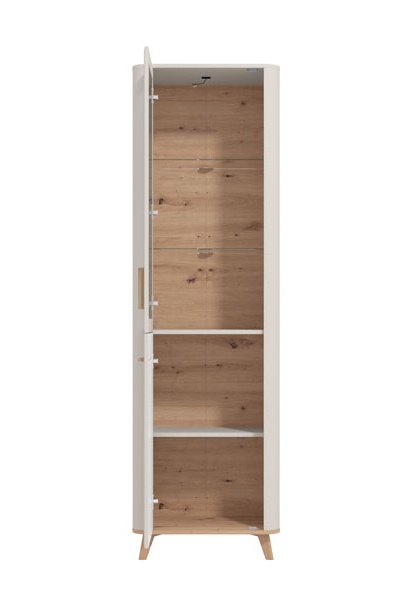 Vysoká vitrína devon - kašmír, dub.

 

Dizajn vitríny kombinuje farbu kašmíru a dekor duba, čo vytvára atraktívny a sofistikovaný vzhľad.

 

Úžitkový priestor vitríny je premyslene rozdelený na dve časti: jednu presklenú a jednu uzavretú.

 

Jednou z výnimočných vlastností tejto vitríny je možnosť pridania osvetlenia.

 

 

Rozmery vysoká vitrína Devon sú 193 x 58 x 40 cm (š, v, h).

 

 

Všetky produkty z kolekcie Devon nájdete nižšie v súvisiacom tovare.