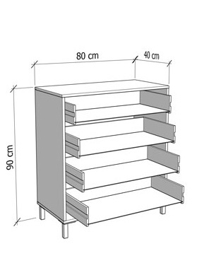 Zásuvková komoda anita - dub svetlý.

 

Model ponúka štyri praktické zásuvky.

 

*ABS hrany = prúžky slúžiace na olepenie a ochranu hrán nábytkových dosiek
*MDF doska = ľahko opracovateľný drevovláknitý materiál so širokým spektrom možných úprav využívaný napr.

 

Výhody:


	Estetická harmónia: Svetlý dekor portského duba prináša do spálne pocit tepla a útulnosti, zatiaľ čo moderné línie a čierne prvky dodávajú priestoru sofistikovaný vzhľad.
	Flexibilné využitie: Vďaka svojmu univerzálnemu dizajnu sa komoda hodí nielen do spálne, ale aj do obývacej izby, predsiene alebo kancelárie.
	Jednoduchá údržba: Povrch komody je nenáročný na údržbu.


 

Rozmery komody Anita sú  80 x 90 x 40 cm (š, v, h).

 

Ďalší nábytok z kolekcie ANITA nájdete nižšie v súvisiacich produktoch.