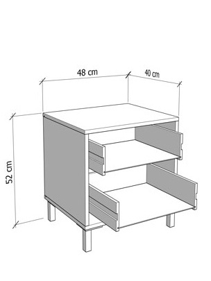 Nočný stolík anita - dub svetlý.

 

Výhody:


	Praktický úložný priestor: Stolík ponúka dve priestranné zásuvky, ktoré poskytujú dostatok miesta na uloženie všetkých nevyhnutností, ktoré chcete mať po ruke.
	Elegantné detaily: Úchytky a nožičky sú navrhnuté tak, aby dotvárali moderný vzhľad stolíka.
	Robustná konštrukcia: Použitie odolných materiálov (lamino, ABS hrany, MDF dosky a ďalšie) a kovových spojovacích prvkov zaisťuje výdrž a stabilitu nočného stolíka.



*ABS hrany = prúžky slúžiace na olepenie a ochranu hrán nábytkových dosiek
*MDF doska = ľahko opracovateľný drevovláknitý materiál so širokým spektrom možných úprav využívaný napr.

 

Rozmery nočného stolíka Anita sú 48 x 52 x 40 cm (š, v, h).

 

Ďalší nábytok z kolekcie ANITA nájdete nižšie v súvisiacich produktoch.