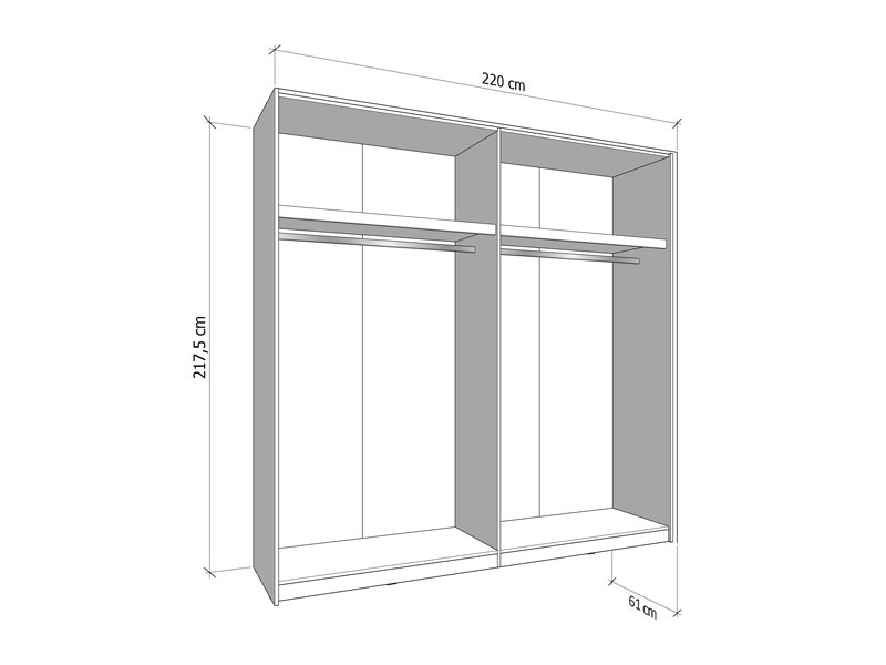 Šatníková skriňa s posuvnými dverami a zrkadlom anita - dub svetlý.

 

Objavte čaro šatníkovej skrine Anita, ktorá sa stane nepostrádateľnou súčasťou vašej spálne.

 

Tento model si možno prispôsobiť podľa individuálnych potrieb, a to napríklad inštaláciou rámu s LED osvetlením (alebo bez), dodatočných políc a zásuviek pre lepšiu organizáciu a prehľadnosť, alebo aj pridanie spomaľovača posuvných dverí pre plynulé zatváranie.

 

Výhody:


	Posuvné dvere: Jednoduché otváranie a zatváranie bez potreby ďalšieho priestoru.
	Zrkadlo: Umiestnené v ľavej prednej časti dverí, opticky zväčšuje priestor a pridáva miestnosti na svetelnosti.
	Dekor svetlého portského duba: Prináša do interiéru pocit tepla a elegancie.
	Možnosť prispôsobenia: Upravte si skriňu podľa svojich potrieb a preferencií.
	Kvalitné materiály a spracovanie: Zaručujú dlhú životnosť a spokojnosť s produktom.


 

Pevnosť a stabilitu konštrukcie zabezpečuje lamino o hrúbke 16mm, zadná strana je potom tvorená 3mm sololitom.

 

*ABS hrany = prúžky slúžiace na olepenie a ochranu hrán nábytkových dosiek
*MDF doska = ľahko opracovateľný drevovláknitý materiál so širokým spektrom možných úprav využívaný napr.

 

Šatníková skriňa Anita je súčasťou rovnomennej kolekcie Anita, čo umožňuje jednoduchú kombináciu s ďalšími prvkami tejto rady pre jednotný a harmonický vzhľad vašej spálne.

 

Prineste do svojho domova kúsok elegancie a pohodlia s touto úžasnou šatníkovou skriňou!

 

Rozmery šatníkovej skrine Anita sú 220x217,5x61cm (š, v, h).

 

Ďalšie produkty z kolekcie Anita a dodatočné produkty k tejto skrini nájdete nižšie v súvisiacich produktoch.