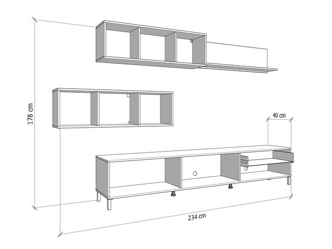 Obývacia stena norra - dub artisan/kašmír.

 

Využite moderný dizajn, ktorý ľahko zapadne do každého interiéru.

 

Stenu tvorí prevažne lamino.

 

*ABS hrany = prúžky slúžiace na olepenie a ochranu hrán nábytkových dosiek

 

Výhody:


	Štýl a elegancia: Moderný dizajn, ktorý vynikne v každej obývačke.
	Funkčnosť: Ponúka dostatok úložného priestoru pre všetky vaše potreby.
	Kvalita: Vyrobené z kvalitných materiálov, ktoré zaručujú dlhú životnosť a odolnosť.
	Prispôsobivosť: Vďaka variabilnému usporiadaniu sa prispôsobí akémukoľvek priestoru.


 

Obývacia stena Norra je viac než len kus nábytku – je to riešenie, ktoré prináša harmóniu medzi štýlom a funkciou.

 

Rozmery obývacej steny Norra sú 234 x 40 x 178 cm (š, h, v).

 

Podobné produkty aj príslušné osvetlenie nájdete nižšie v súvisiacich produktoch.