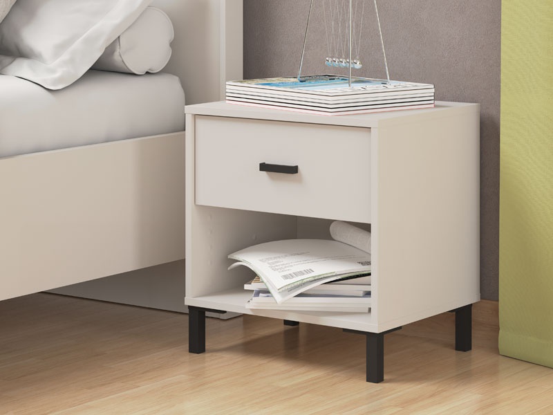 Nočný stolík suna - kašmír.

 

Nábytok Suna sa drží čistých línií a stavia na jednoduchej kombinácii lamina kašmírového dekoru a čiernych kovových detailov – úchytky a nožičiek.

 

*ABS hrany = prúžky slúžiace na olepenie a ochranu hrán nábytkových dosiek

 

Nočný stolík Suna v kašmírovej farbe pôsobí jednoducho a jemne.

 

Rozmery nočného stolíka Suna sú 48x52x40 cm (š,v,h).

 

Podobný nábytok nájdete v súvisiacich produktoch nižšie.