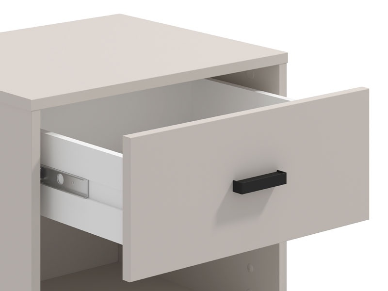 Nočný stolík suna - kašmír.

 

Nábytok Suna sa drží čistých línií a stavia na jednoduchej kombinácii lamina kašmírového dekoru a čiernych kovových detailov – úchytky a nožičiek.

 

*ABS hrany = prúžky slúžiace na olepenie a ochranu hrán nábytkových dosiek

 

Nočný stolík Suna v kašmírovej farbe pôsobí jednoducho a jemne.

 

Rozmery nočného stolíka Suna sú 48x52x40 cm (š,v,h).

 

Podobný nábytok nájdete v súvisiacich produktoch nižšie.