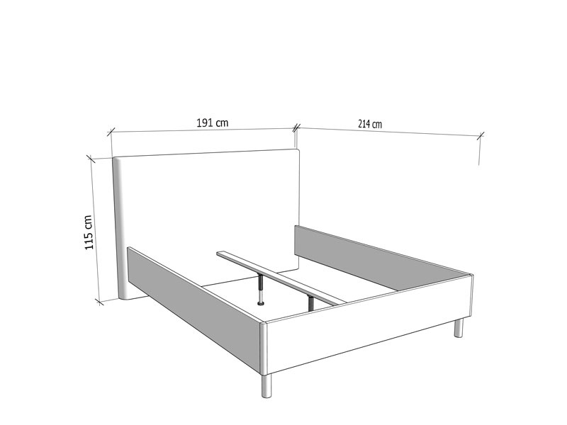 Manželská posteľ 160x200cm saray - kašmír.

 

Posteľ je navrhnutá pre matrac s rozmermi 160 x 200 cm.

 

*ABS hrany = prúžky slúžiace na olepenie a ochranu hrán nábytkových dosiek

*MDF dosky = ľahko opracovateľný drevovláknitý materiál so širokým spektrom možných úprav využívaný napr.

 

V základnej podobe je posteľ dodávaná bez roštu a matraca, čo vám umožňuje vybrať si komponenty podľa vlastných preferencií.

 

Výhody:


	Moderný vzhľad: Skvele sa hodí do akéhokoľvek interiéru vďaka svojmu nadčasovému dizajnu a neutrálnemu farebnému prevedeniu.
	Kvalita a odolnosť: Použité materiály zaručujú, že posteľ bude dlhodobo slúžiť bez straty kvality.
	Komfort a funkčnosť: Pohodlné vysoké čelo a možnosť vybrať si vlastný rošt aj matrac zaisťujú, že posteľ vyhovie všetkým vašim potrebám.


 

Rozmery postele Saray sú 191x115x214 cm (š, v, h).

 

Ďalší nábytok z kolekcie Saray aj ďalšie komponenty k posteli nájdete v súvisiacich produktoch nižšie.