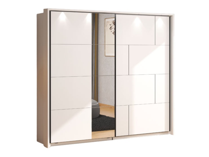 Šatníková skriňa s posuvnými dverami, zrkadlom a osvetlením antonia -.

 

Skriňa je vybavená posuvnými dverami v bielom dekore, čo jej dodáva prirodzený a elegantný vzhľad.

 

Vnútorné usporiadanie skrine je premyslené a praktické.

 

Materiály použité pri výrobe tejto skrine zahŕňajú lamino o hrúbke 16 mm, HDF dosky (sololit) o hrúbke 3 mm, ABS hrany a MDF dosky.

 

*ABS hrany = prúžky slúžiace na olepenie a ochranu hrán nábytkových dosiek.
*MDF dosky = ľahko opracovateľný drevovláknitý materiál so širokým spektrom možných úprav využívaný napr.

 

Tento model ponúka rám s osvetlením, ktorý dodá skrini robustnejší vzhľad a zároveň pomôže pri hľadaní oblečenia v menej osvetlených miestnostiach, alebo na navodenie útulnejšej atmosféry pri svietení.

 

Rozmery šatníkovej skrine Antonia sú 220x205x62cm (š, v, h). Rozmery rámu sú 230x209x18,5 cm (š, v, h).

 

Všetky produkty z kolekcie Antonia nájdete nižšie v súvisiacom tovare.