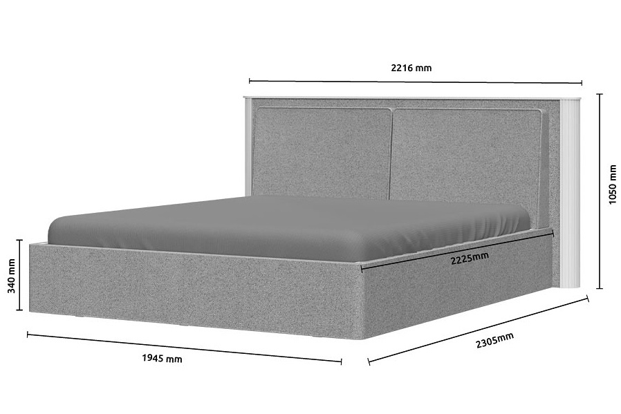 Manželská posteľ celočalúnená 180x200cm renfri - šedá.

 

Je navrhnutá pre matrac s rozmermi 180x200 cm, čo poskytuje dostatok priestoru pre pohodlný spánok.

 

Posteľ je dodávaná BEZ MATRACA.

 

Jedným z hlavných benefitov je zdvíhací mechanizmus, ktorý umožňuje ľahký prístup k úložnému priestoru pod posteľou.

 

Napájací zdroj pre LED diódy LN-15W zaisťuje energeticky úspornú prevádzku osvetlenia.

 

Rozmery postele sú 201x104x231 cm (š, v, h).

 

Matrace aj ďalší tovar z kolekcie Renfri nájdete nižšie v súvisiacich produktoch.