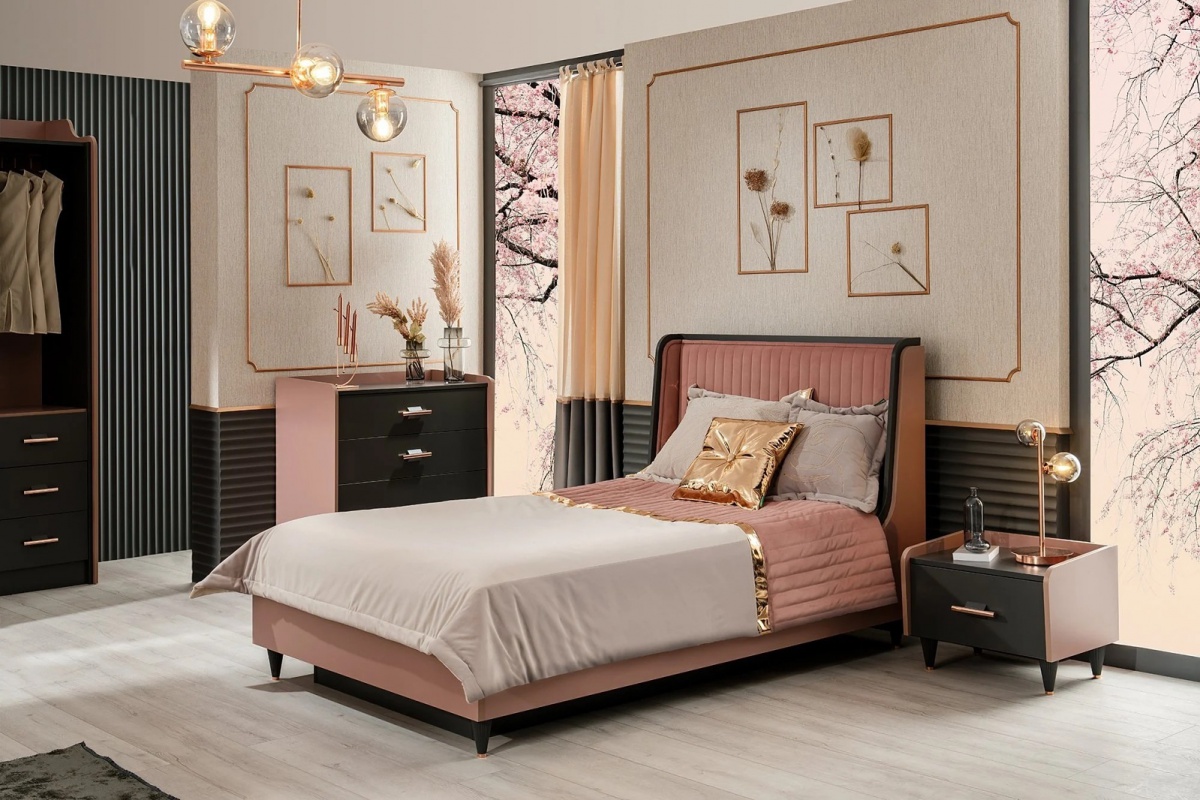 Nočný stolík khalisa - ružová, čierna.

 

Ružovozlatá (rose-gold) kovová rukoväť na zásuvke dodáva stolíku elegantný lesk a systém brzdených koľajničiek (soft-close) zaisťuje tiché a bezpečné otváranie a zatváranie zásuvky.

 

Stolík je vyrobený z prvotriednej 18 mm drevotrieskovej dosky (laminovanej).

 

Rozmery nočného stolíka sú 56 × 43 × 43 cm (š,v,h).

 

Ďalšie produkty z kolekcie Khalisa nájdete v súvisiacich produktoch nižšie.