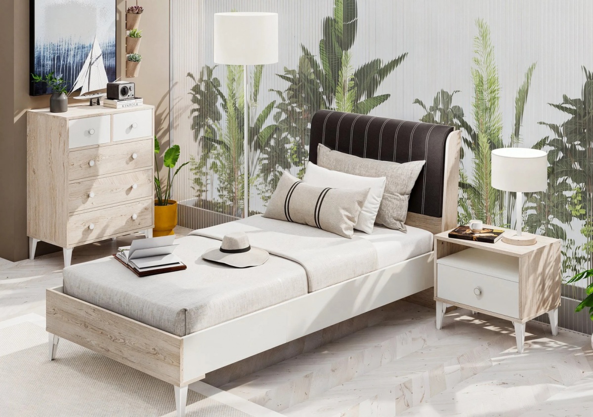 Študentská izba kaylla 2 - dub sofia, biela.

 

Celá izba pôsobí sviežo a útulne – ideálna voľba pre milovníkov moderného, severského alebo minimalistického štýlu.

 

Okrúhle úchytky v bielo-drevenom dekore zjednocujú vzhľad celej zostavy a podčiarkujú jej harmonický charakter.

 

Izba Kaylla tak prináša nielen estetický zážitok, ale aj praktické využitie – ideálne prostredie pre oddych, poriadok a pokojný domov.

 

Izba sa skladá z nasledujúcich kusov nábytku:


Trojdverová šatníková skriňa Kaylla - dub sofia, biela

Písací stôl so zásuvkami Kaylla - dub sofia, biela

Posteľ 100x200 cm Kaylla - dub sofia, biela

Zásuvková komoda Kaylla - dub sofia, biela

Nočný stolík Kaylla - dub sofia, biela

Nástenná polica Kaylla - dub sofia, biela, čierna

 


Nábytok sa dodáva v demontovanom stave.

 

Všetok nábytok z kolekcie Kaylla nájdete nižšie v súvisiacich produktoch.