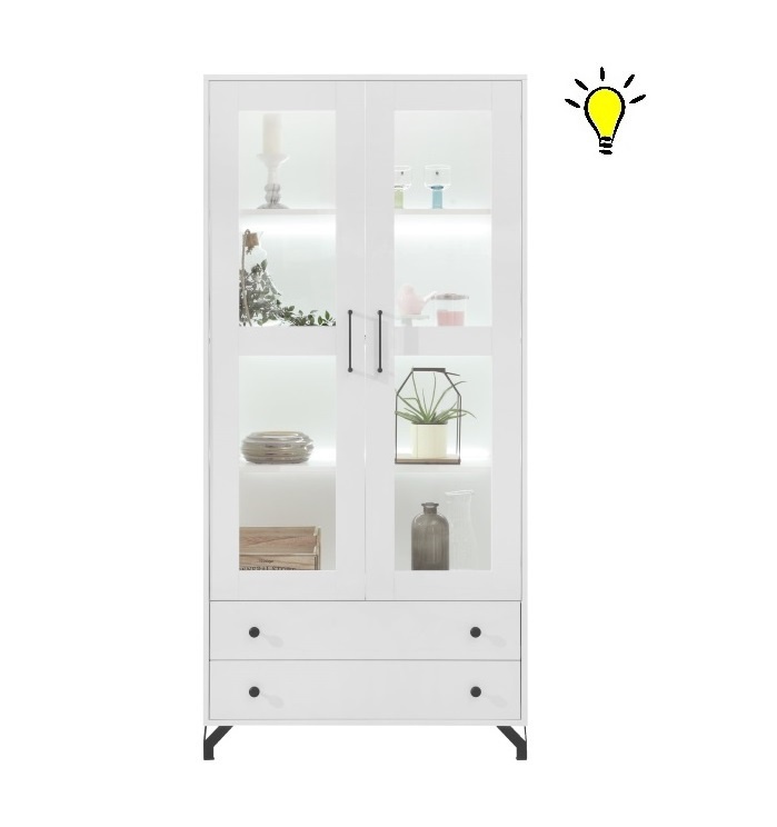 Vitrína bjorn s osvetlením, škandinávsky štýl - biela.

 

Po otvorení sklenených dvierok vitríny na vás čakajú tri poličky.

 

Všetok nábytok patriaci do kolekcie Bjorn nájdete nižšie v súvisiacich produktoch.