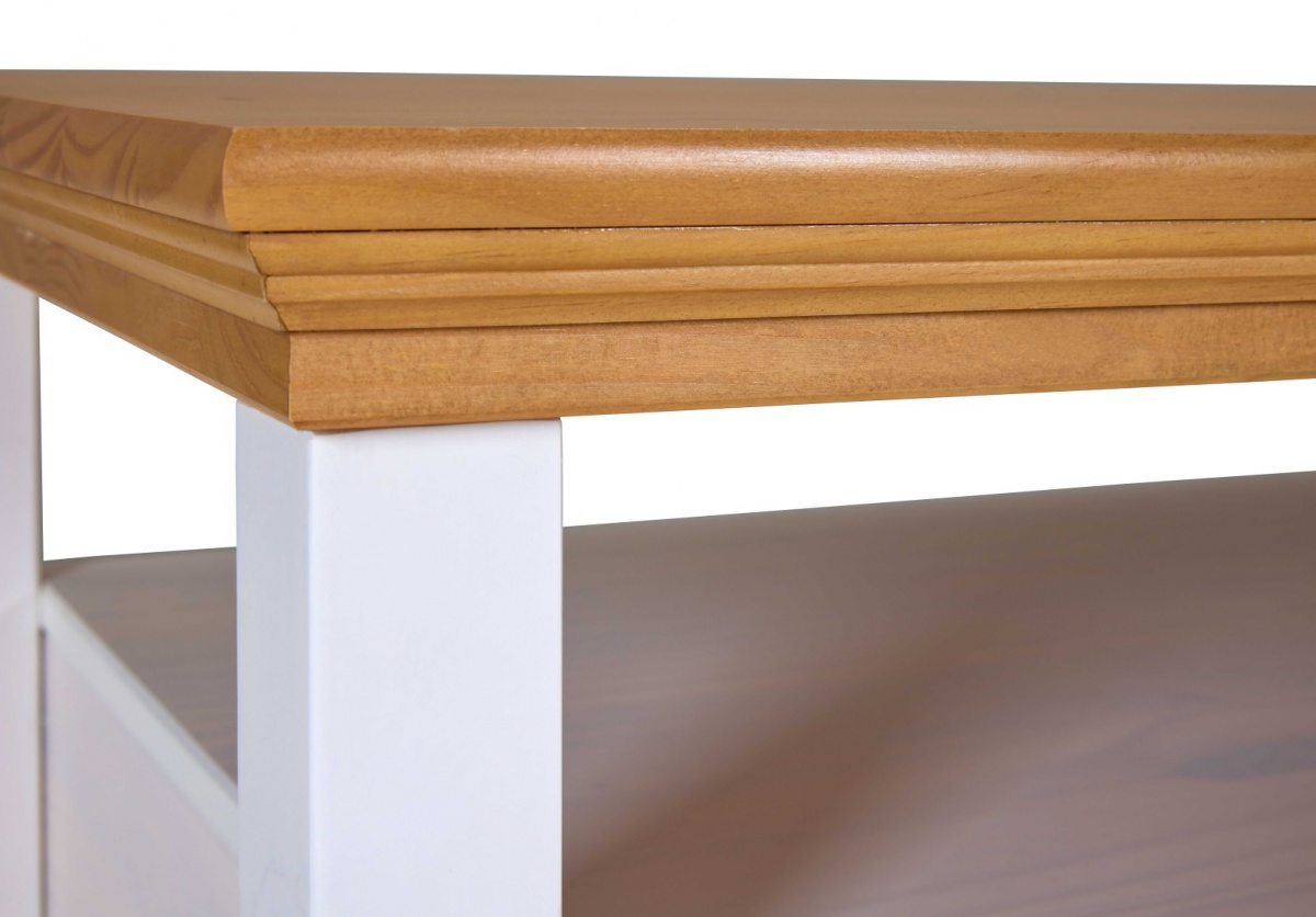 Konferenčný stolík z masívu malcolm - biela/dub.

 

Masívne drevo prirodzene zlepšuje vnútornú klímu a ľahko sa udržuje: utrite vlhkou handričkou (prípadne s jemným čistiacim prostriedkom), potom dosucha vytrite.