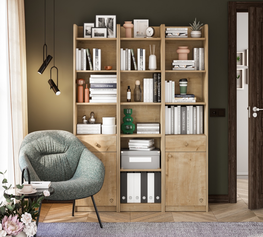 Knižnica cody - dub.

 

So svojou štíhlou siluetou (šírka 43 cm, hĺbka 36 cm, výška 184 cm) sa knižnica Cody výborne hodí do menších bytov aj úzkych priestorov, kde treba využiť každý centimeter.

 

Pre vyššiu stabilitu a bezpečnosť je možné knižnicu uchytiť k stene.

 

Všetok nábytok patriaci do kolekcie Cody nájdete nižšie v súvisiacich produktoch.