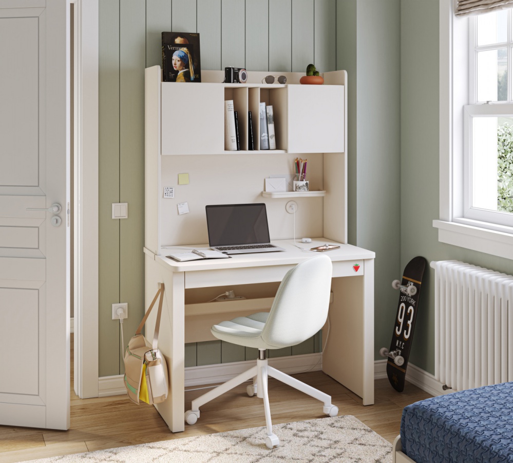 Malý písací stôl vendella - béžová.

 

K písaciemu stolu je možné tiež dokúpiť praktický nástavec (nástavec so skrinkami a USB alebo vysoký nástavec s USB).

 

Už žiadny chaos na pracovnej ploche vďaka priechodke na káble a špeciálnej spodnej polici, ktorá elegantne skryje predlžovačky a adaptéry.

 

Všetok nábytok patriaci do kolekcie Vendella nájdete nižšie v súvisiacich produktoch.