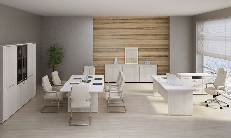 Písací stôl rovný lorenc - svetlý agát.