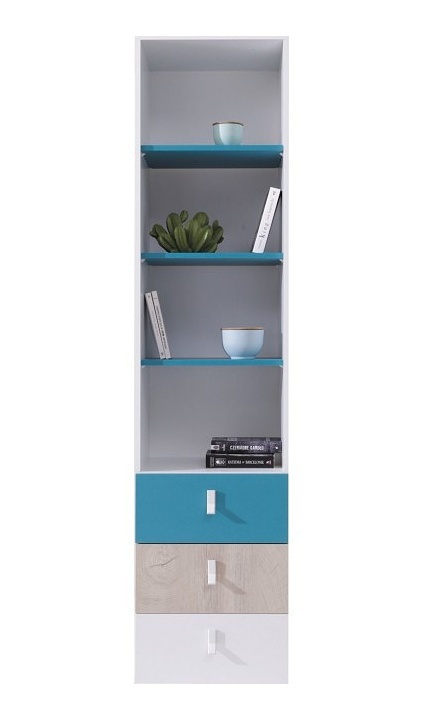 Regál policový študentský saturn - modrý / biely / dub.

 

Nábytok pôsobí jednoduchým, moderným vzhľadom.

 

Rozmery regálu policového študentského Saturn sú 45x190x40cm (š, v, h).

 

Prezrite si súvisiaci tovar nižšie a nahliadnite aj do kategórie "detskej regály".