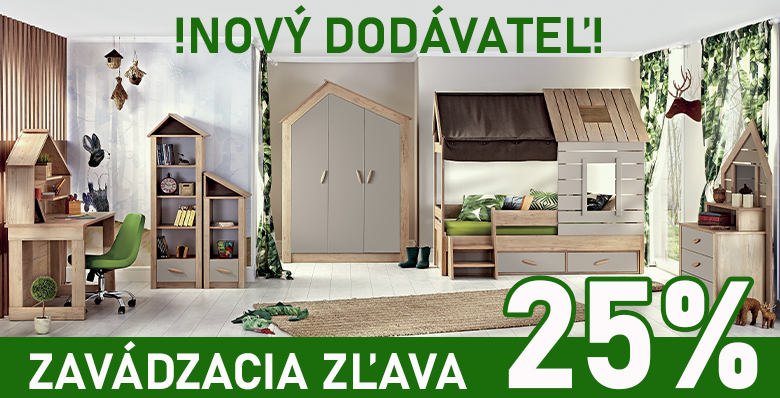 Veľa noviniek s novým dodávateľom a zľavou 25%