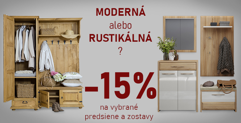 Zľava na vybrané predsiene -15%