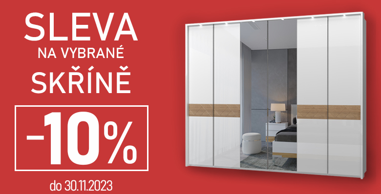 ZĽAVA na vybrané skrine -10%