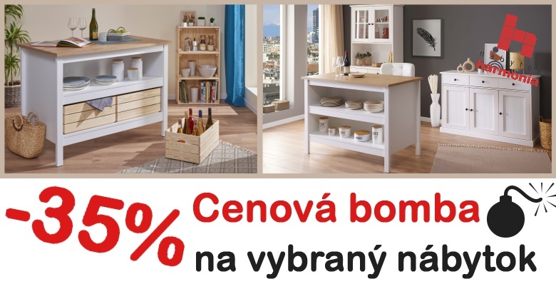 -35%! Cenová bomba na vybraný nábytok