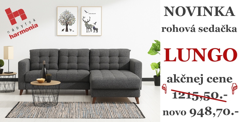Rohová sedačka LUNGO: v akcii -20%