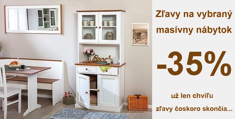 -35%! Cenová bomba na vybraný nábytok už len chvíľu