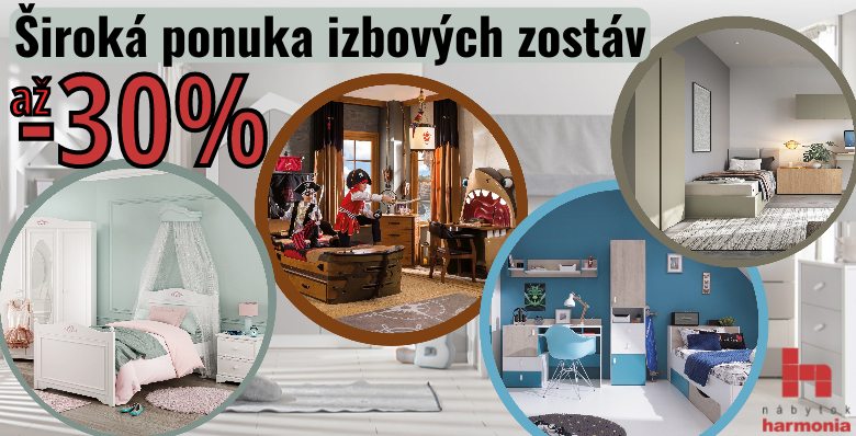  MEGA AKCIA NA DETSKÉ A ŠTUDENTSKÉ IZBY !