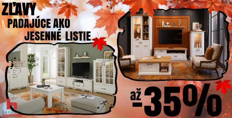 MEGA ZĽAVY NA VYBRANÝ NÁBYTOK !